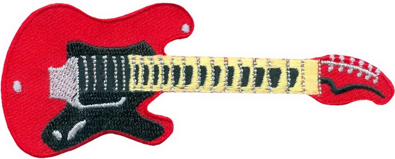 Нашивки 14462161 Нашивка Guitar red - Гитара красная