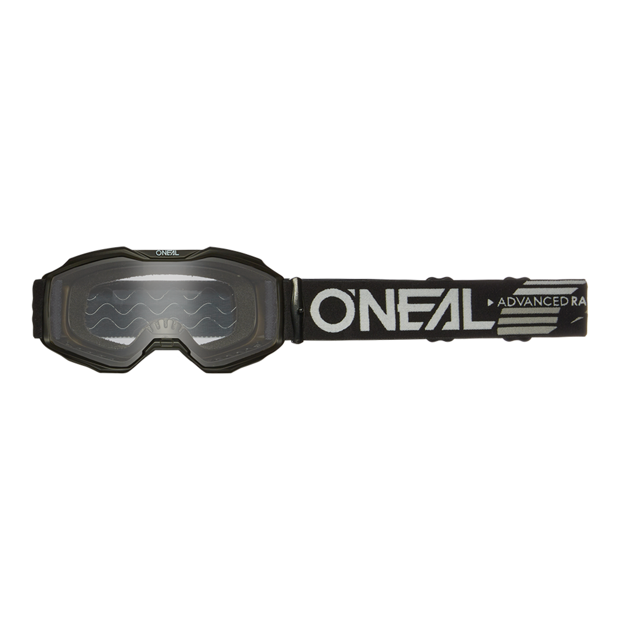 ONEAL Маска кроссовая ONEAL B-10 Solid V.24, детская, черный, прозрачные линзы