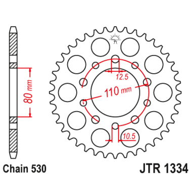Звезда задняя (ведомая),(сталь) JT 1334.39
