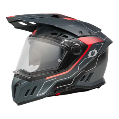 Шлем кроссовый со стеклом ONEAL Sierra RS Echo Red, глянец