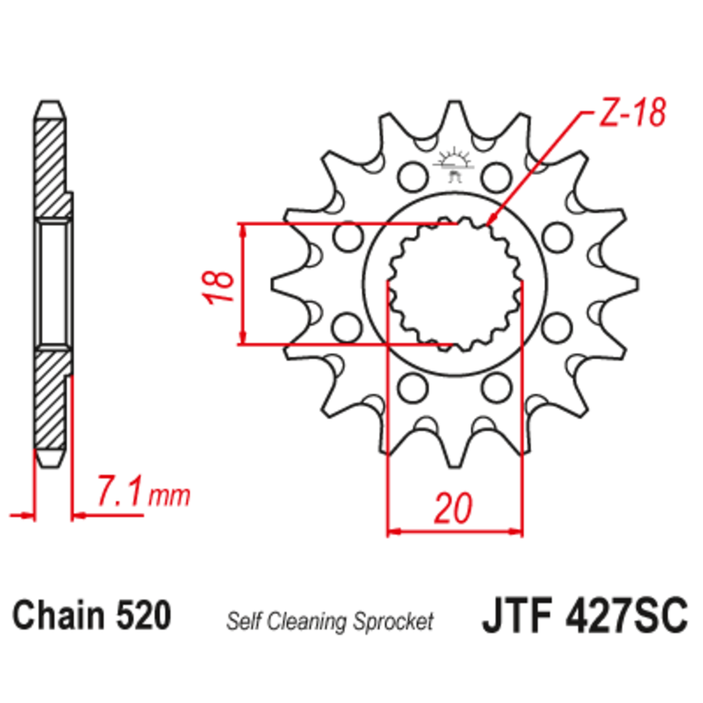 Звезда ведущая , JT 427.12SC