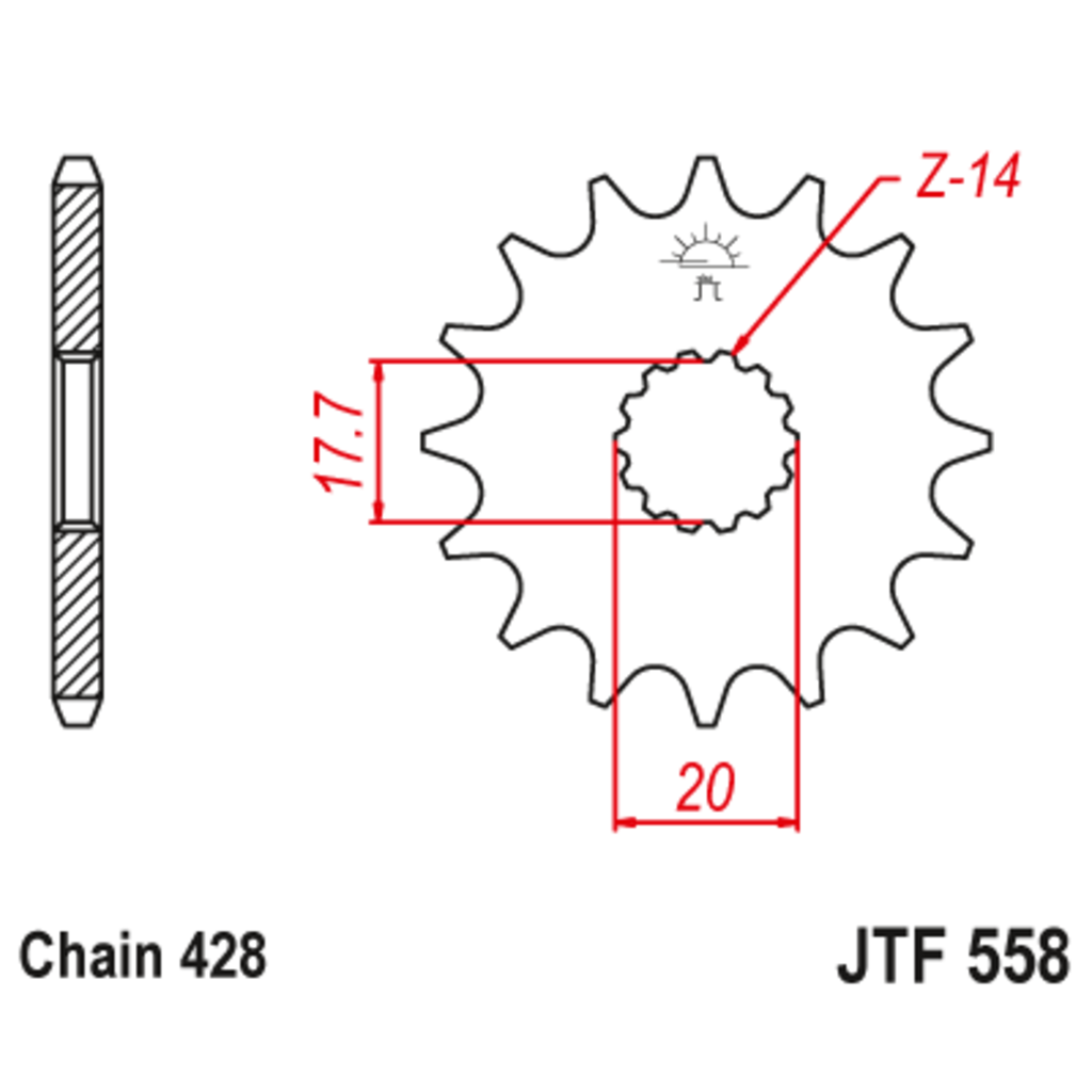 JT Звезда ведущая , JT 558.13 JT Звезда ведущая , JT 558.13